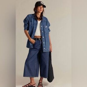 We The Free High Top Pinstripe Culottes